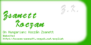 zsanett koczan business card